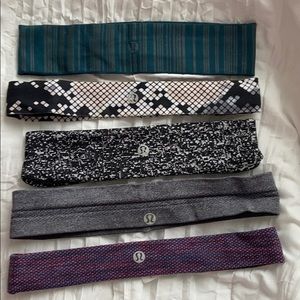 5 pack of lulu lemon headbands